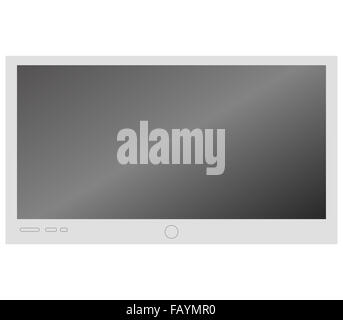 Fernsehen auf weißem Hintergrund Stockfoto