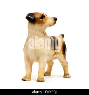 Vintage Keramik Jack Russell-Figur von Coopercraft Keramik Stockfoto