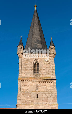 Wehrkirche Hannberg, eine Wehrkirche aus der 14thC. in der Nähe von Erlangen, Bayern, Deutschland Stockfoto