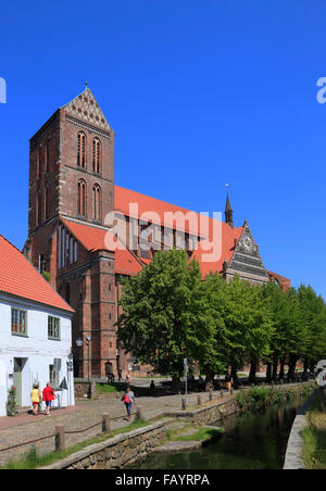 Nikolaikirche, St. Nicolas Kirche, Wismar, Ostsee, Mecklenburg Western Pomerania, Deutschland, Europa Stockfoto