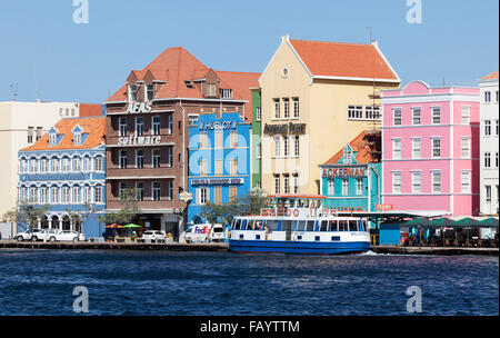 Die bunte Holländische karibische Architektur in Willemstad, Curaçao Stockfoto