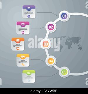 Vector Illustration Infografiken timeline Stock Vektor