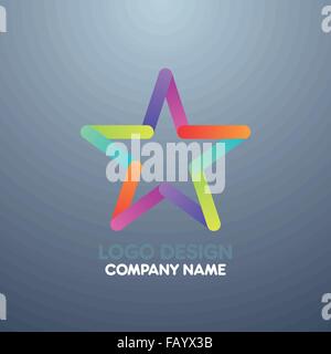 Vektor-Illustration Logo-Design-star Stock Vektor
