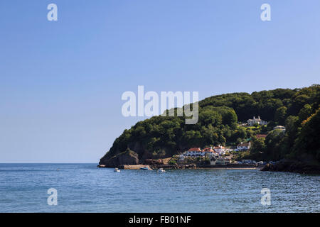 Babbacombe Beach, Babbacombe, Devon, von Oddicombe Strand, an einem herrlichen Sommertag aus gesehen Stockfoto