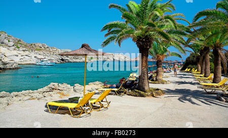 Kalithea Bay in Rhodos, Griechenland Stockfoto