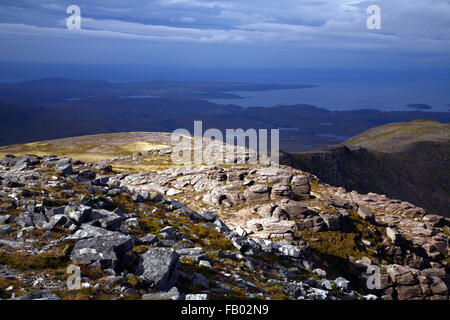 Atlantic Enard Bay-Blick vom Cul Beag Assynt Coigach (Schottland) Stockfoto