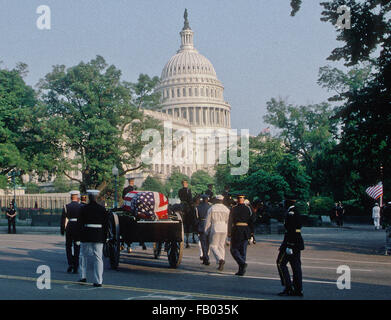 Washington, DC, USA, 10. Juni 2004 Staatsbegräbnis für Präsident Ronald Reagan.  Bildnachweis: Mark Reinstein Stockfoto