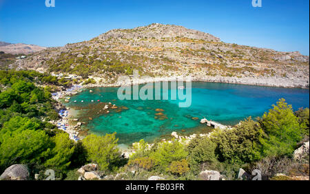 Anthony Quinn Bay, Rhodos, Griechenland Stockfoto