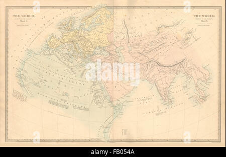 DIE WELT BEKANNTEN, ALTEN. Herodot Ptolemäus Plinius Hanno. SDUK, c1860 Karte Stockfoto