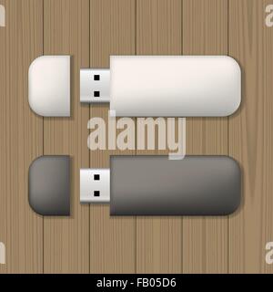 USB-Speichersticks mock up Stock Vektor
