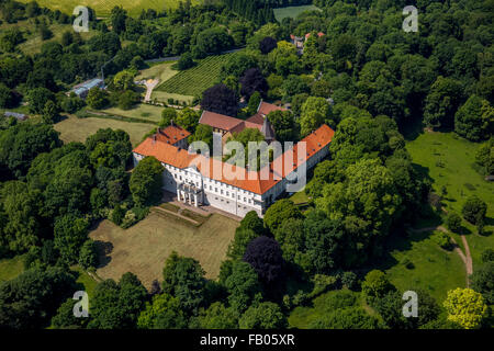 Schloss Cappenberg in Selm-Cappenberg Stiftskirche mit Schlossberg, ehemals Cappenberg Schloss ist ein ehemaliger Zisterzienser Stockfoto