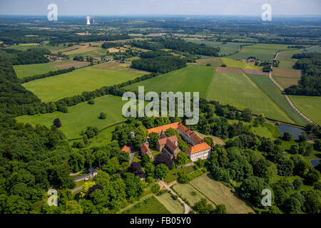 Schloss Cappenberg in Selm-Cappenberg Stiftskirche mit Schlossberg, ehemals Cappenberg Schloss ist ein ehemaliger Zisterzienser Stockfoto