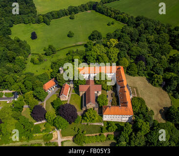 Schloss Cappenberg in Selm-Cappenberg Stiftskirche mit Schlossberg, ehemals Cappenberg Schloss ist ein ehemaliger Zisterzienser Stockfoto