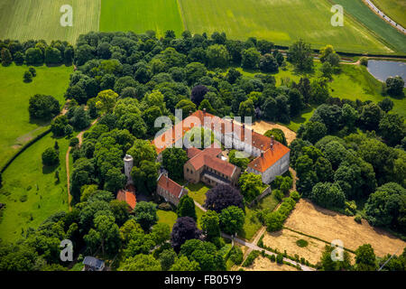 Schloss Cappenberg in Selm-Cappenberg Stiftskirche mit Schlossberg, ehemals Cappenberg Schloss ist ein ehemaliger Zisterzienser Stockfoto