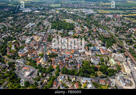 Ansicht von Köln aus dem Osten mit evangelischen Stadtkirche Unna, Stadt-Kirche, Unna, Ruhr Area, North Rhine-Westphalia, Germany, Stockfoto