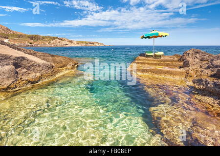 Bucht von Kalithea, Rhodos, Griechenland Stockfoto