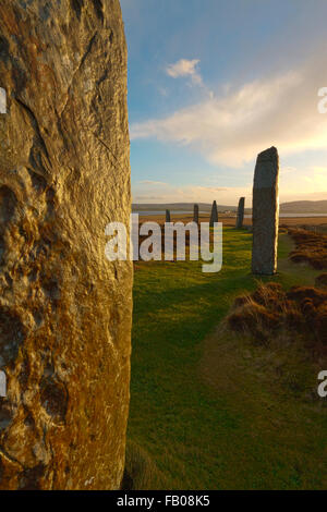 Ring of Brodgar Steinkreis Stockfoto