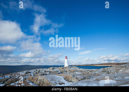 Winter in Peggys Cove Stockfoto