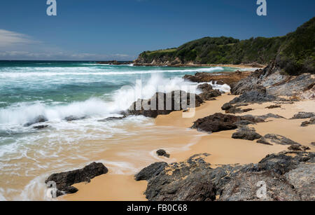 Wellen am Strand Stockfoto
