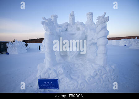 Changchun, Jilin, CHN. 5. Januar 2016. Changchun, CHINA - 5. Januar 2015: (Nur zur redaktionellen Verwendung. CHINA heraus)-Eis-fest. © SIPA Asien/ZUMA Draht/Alamy Live-Nachrichten Stockfoto