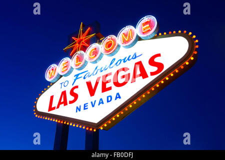 Willkommen Sie bei Fabulous Las Vegas Zeichen Stockfoto