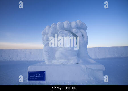 Changchun, Jilin, CHN. 5. Januar 2016. Changchun, CHINA - 5. Januar 2015: (Nur zur redaktionellen Verwendung. CHINA heraus)-Eis-fest. © SIPA Asien/ZUMA Draht/Alamy Live-Nachrichten Stockfoto