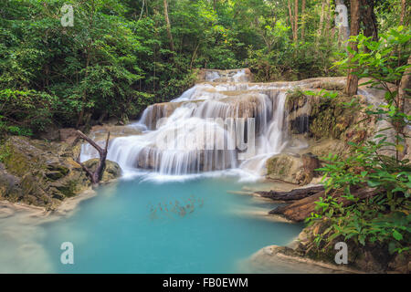 tropischen Herbst am Erawan Wasserfall in Kanchanaburi Provinz von Thailand Stockfoto