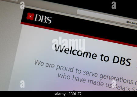 DBS Bank Online-website Stockfoto