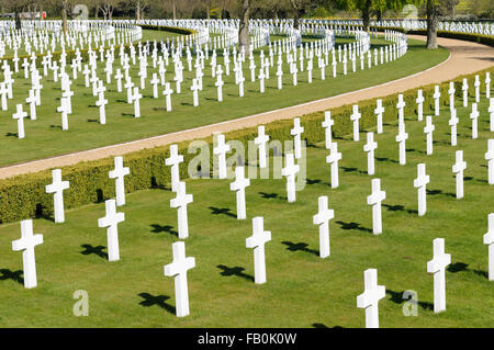 Gräber von einem amerikanischen Soldaten gestorben in zweiter Weltkrieg, US Krieg Friedhof, Madingley, Cambridge, UK Stockfoto