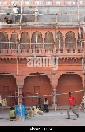 Altstadt von Mandawa, Rajasthan, Indien Stockfoto