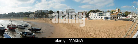 Broadstairs Strand Dickens Bleak Haus panorama Stockfoto