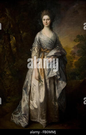 Thomas Gainsborough (1727-1788). Englischer Maler. Porträt von Maria, Lady Eardley (1743-1794), 1766, Nationalmuseum. Stockholm. Schweden. Stockfoto