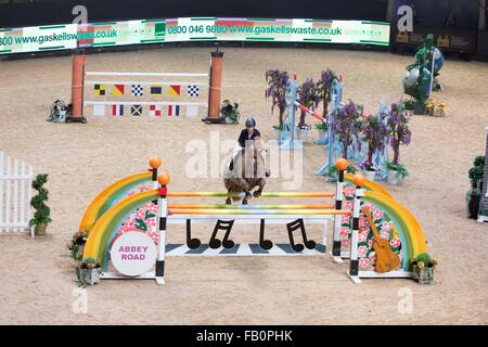 Liverpool International Horse Show, Januar 2016, Vereinigtes Königreich. Amy Inglis auf Samayava Ar Park Stockfoto