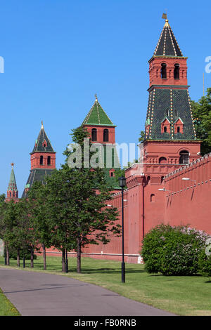 Südwand des Kreml in Moskau, Russland Stockfoto