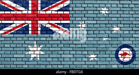 Flagge der Royal Australian Air Force auf Mauer gemalt Stockfoto