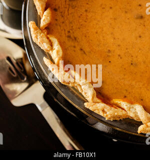 Nahaufnahme von Kürbiskuchen für Thanksgiving Stockfoto