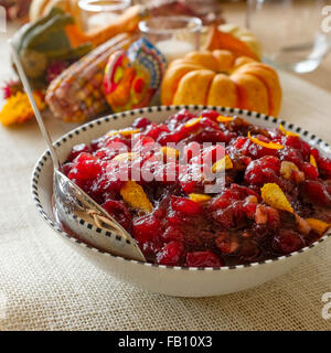 Nahaufnahme von Kürbiskuchen für Thanksgiving Stockfoto