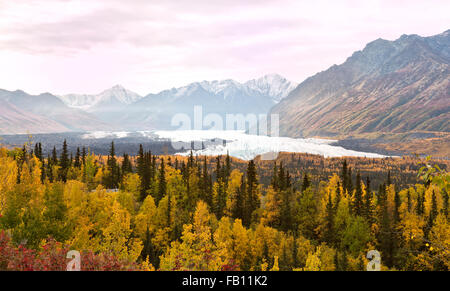 Matanuska Gletscher, Chugach Berge, Herbst Saison. Stockfoto