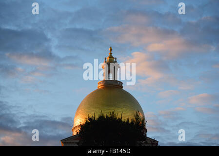 Goldhaube von Massachusetts State House Stockfoto