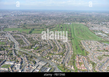 Eine Luftaufnahme des Leicester Racecourse Stockfoto