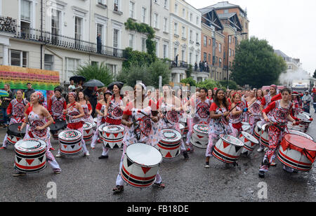 Trommler, Notting Hill Carnival. London, England. Stockfoto