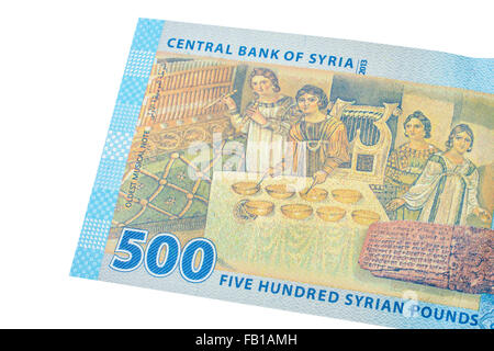 500 syrische Pfund Bancnote. Syrisches Pfund ist die nationale Währung von Syrien Stockfoto