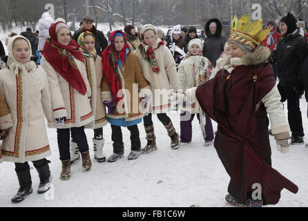 Kiew, Ukraine. 4. Dezember 2015. Ukrainer feiern orthodoxe Weihnachten in Kiew. © Swoboda Stepanov/ZUMA Draht/Alamy Live-Nachrichten Stockfoto