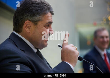 Sigmar Gabriel, SPD, Bundesminister für Wirtschaft und Energie, Veranstaltungen der Handwerkskammer Koblenz, Rheinland-Pfalz Stockfoto