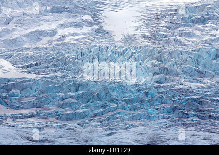 Gletscherspalten und Seracs auf dem Athabasca-Gletscher, Teil des Columbia Icefield, kanadischen Rocky Mountains, Jasper NP Alberta, Kanada Stockfoto