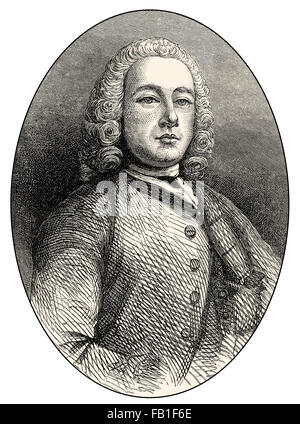 Edward Höhle, 1691-1754, englische Drucker, Redakteur und Verleger, Stockfoto