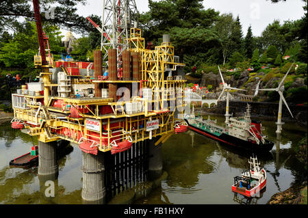 Legoland, Ölförderung in der Nordsee, Billund Jylland Dänemark Stockfoto