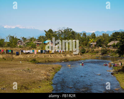 Die malerische Stadt Putao, nördlichen Myanmar Stockfoto