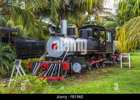 Nostalgischen Dampfloks, Marcelo Salado Zuckermuseum, Caibarién, Remedios, Kuba Stockfoto