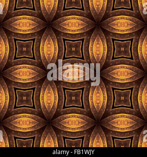 Abstrakt Fantasy nahtlose Muster in braun und gelb. Design-Element. Stockfoto